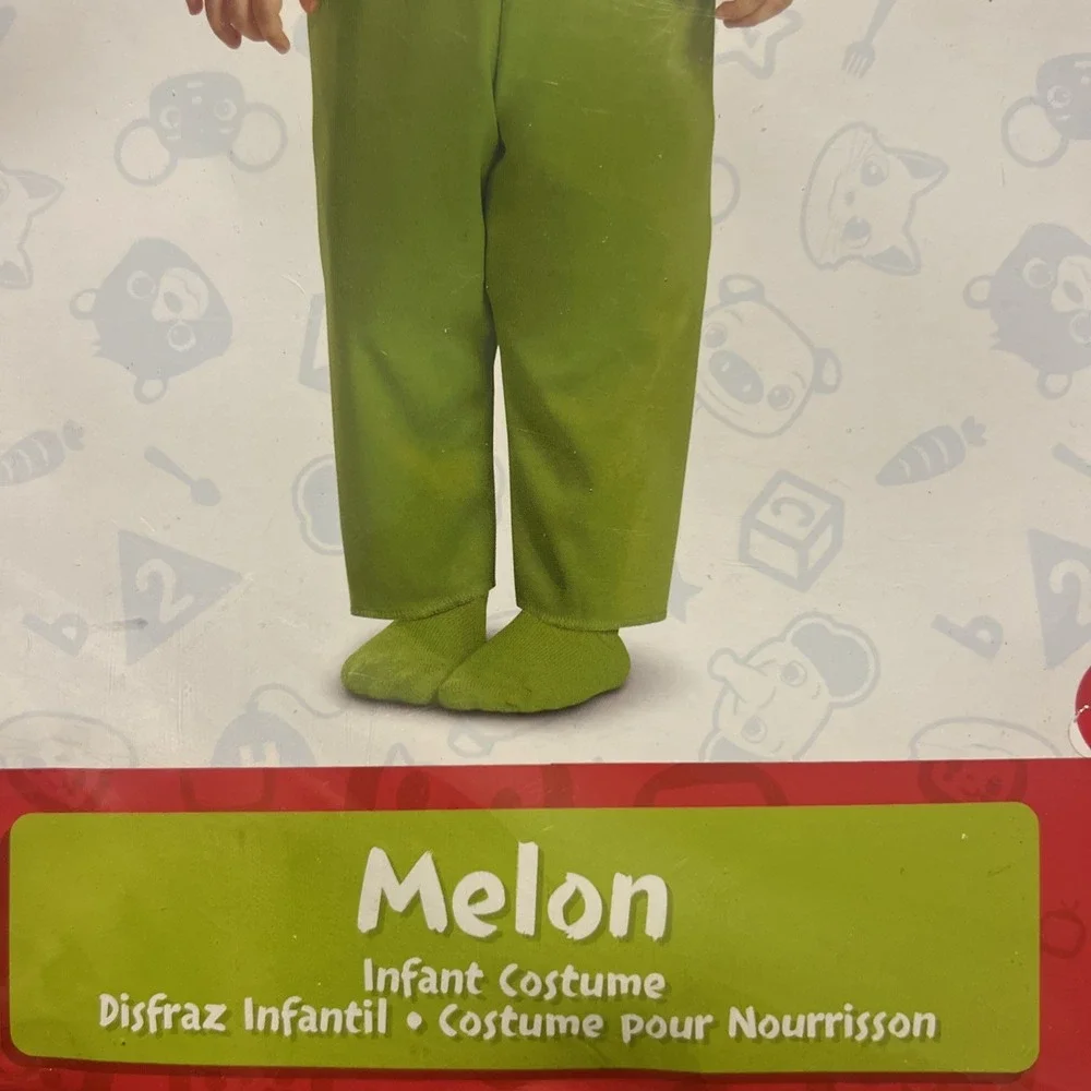 Cocomelon Baby Melon Halloween Costume Jumpsuit with‎ Headpiece 6-12 Months